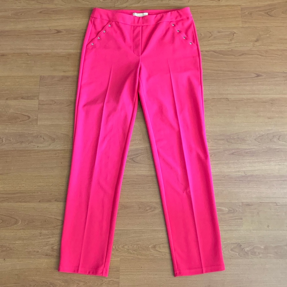 Bright Pink Straight Leg Pants
